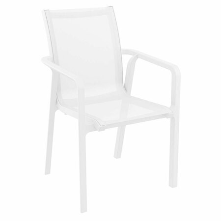FINE-LINE Pacific Sling Arm Chair with Frame White Sling, 2PK FI2545649
